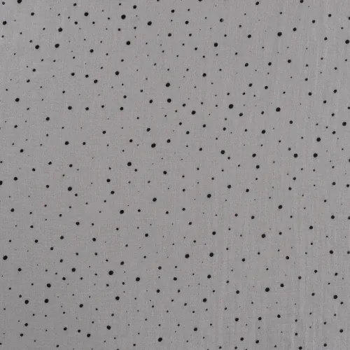 Musselin hellgrau mit schwarzen Punkten