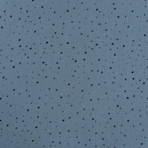 Musselin hellgrau mit schwarzen Punkten