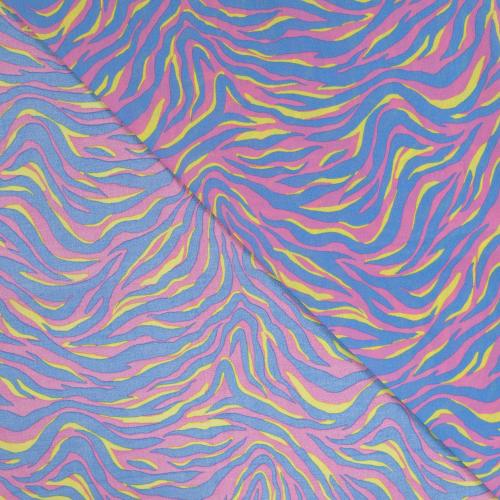 Baumwoll Voile Animal Print flieder pink für Sommerkleidung