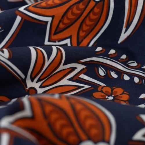 Baumwoll Voile mit Boho Blumen Design für Kleider und Blusen