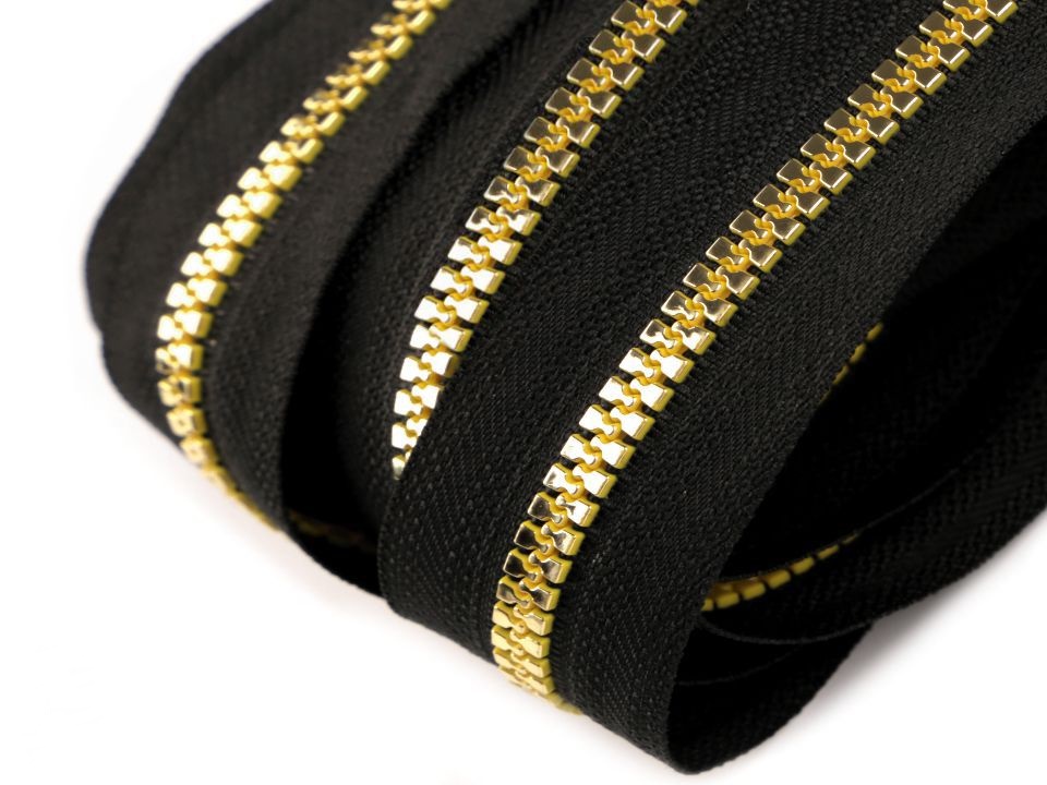 42-teiliges Reißverschluss Set - 20m Endlosreißverschluss Schwarz/weiß Mit Köpfen