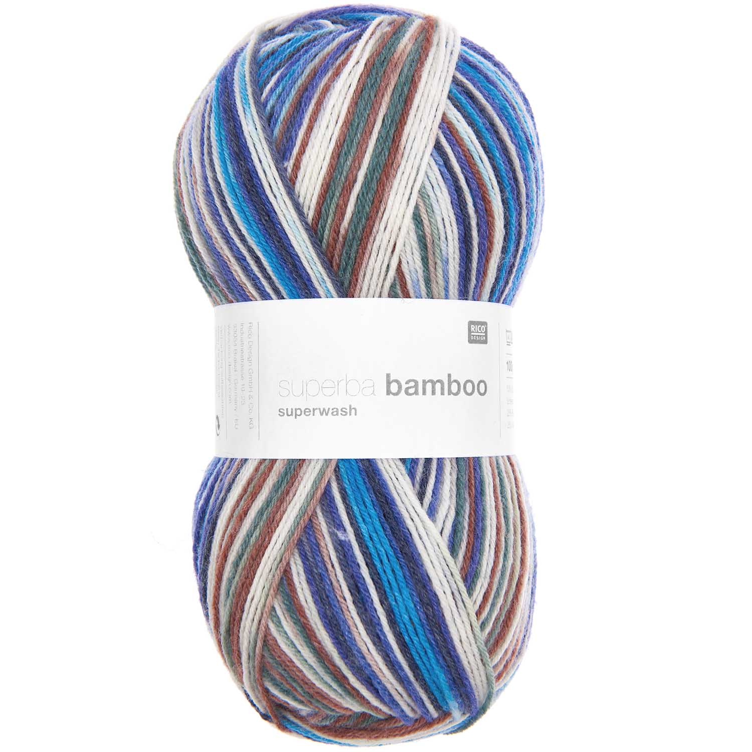 Sockenwolle Rico Design Superba Bamboo Superwash 100g 420m Braun petrol Sockenwolle Rico Design Superba Bamboo Superwash 100g 420m Braun petrol