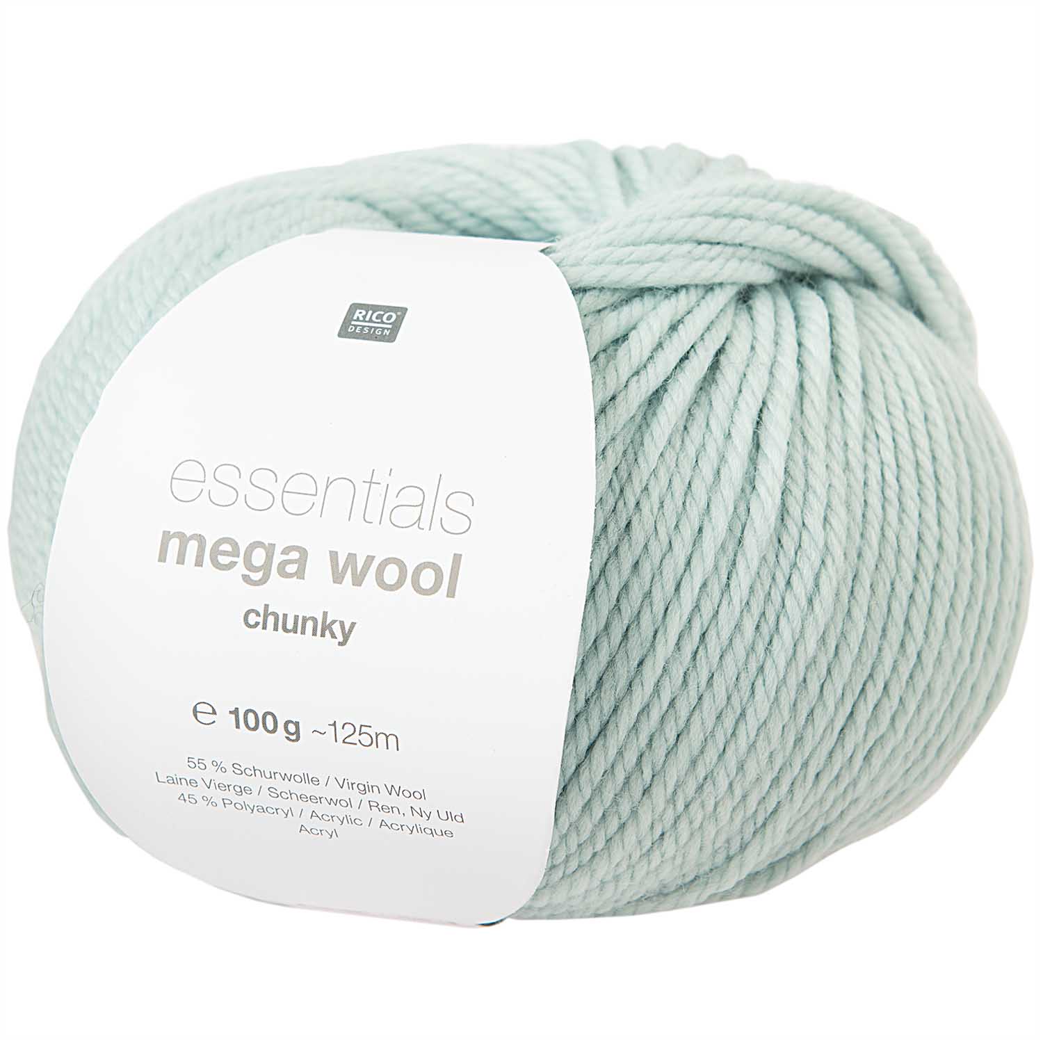 Rico Design Essentials Mega Wool chunky 100g 125m mint - Stoffe und Nähzubehör