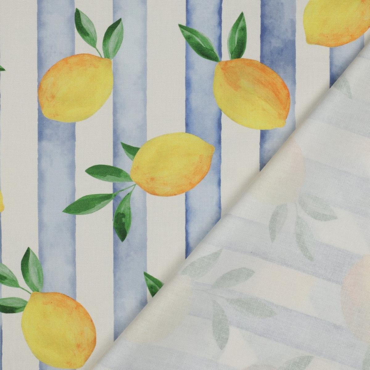 Canvas Stoff für Taschen und Kissen mit Zitronenmotiv