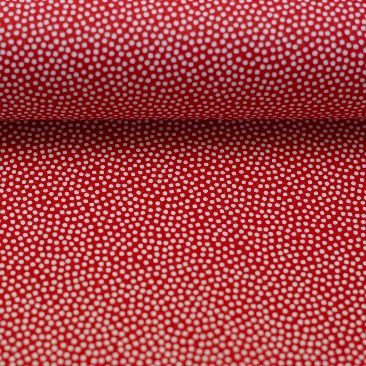 Baumwollstoff Dotty rot weiße Punkte Swafing