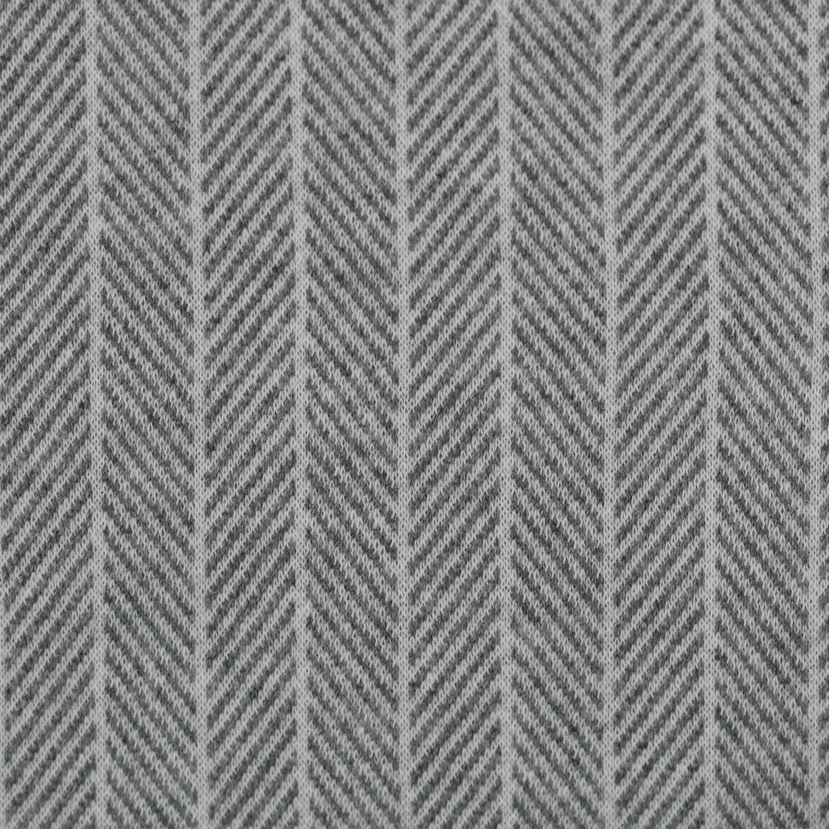 Jaquard Jersey "Madita" Swafing  Fischgrät - grau / ecru