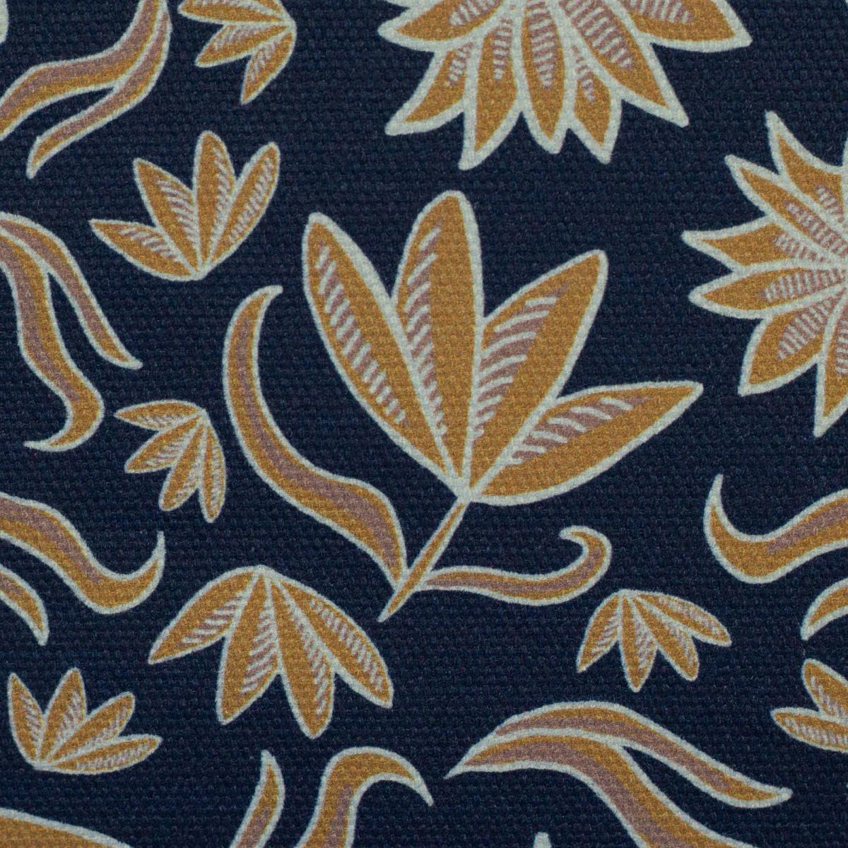 Canvas Retro Flowers von Emjo Design - dunkelblau