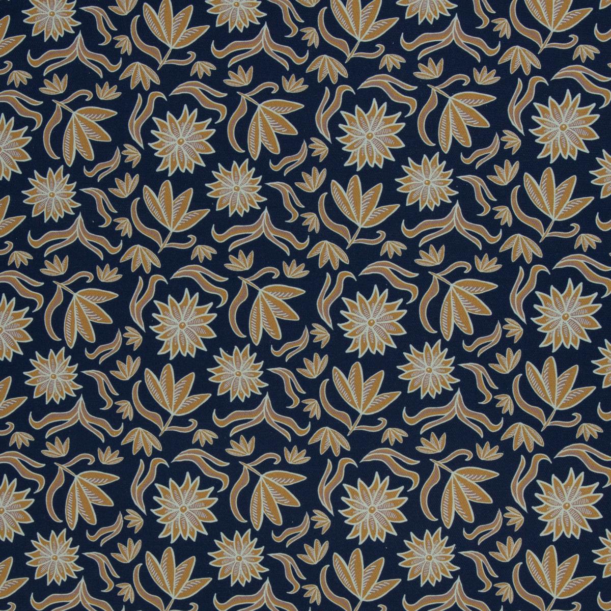 Canvas Retro Flowers von Emjo Design - dunkelblau
