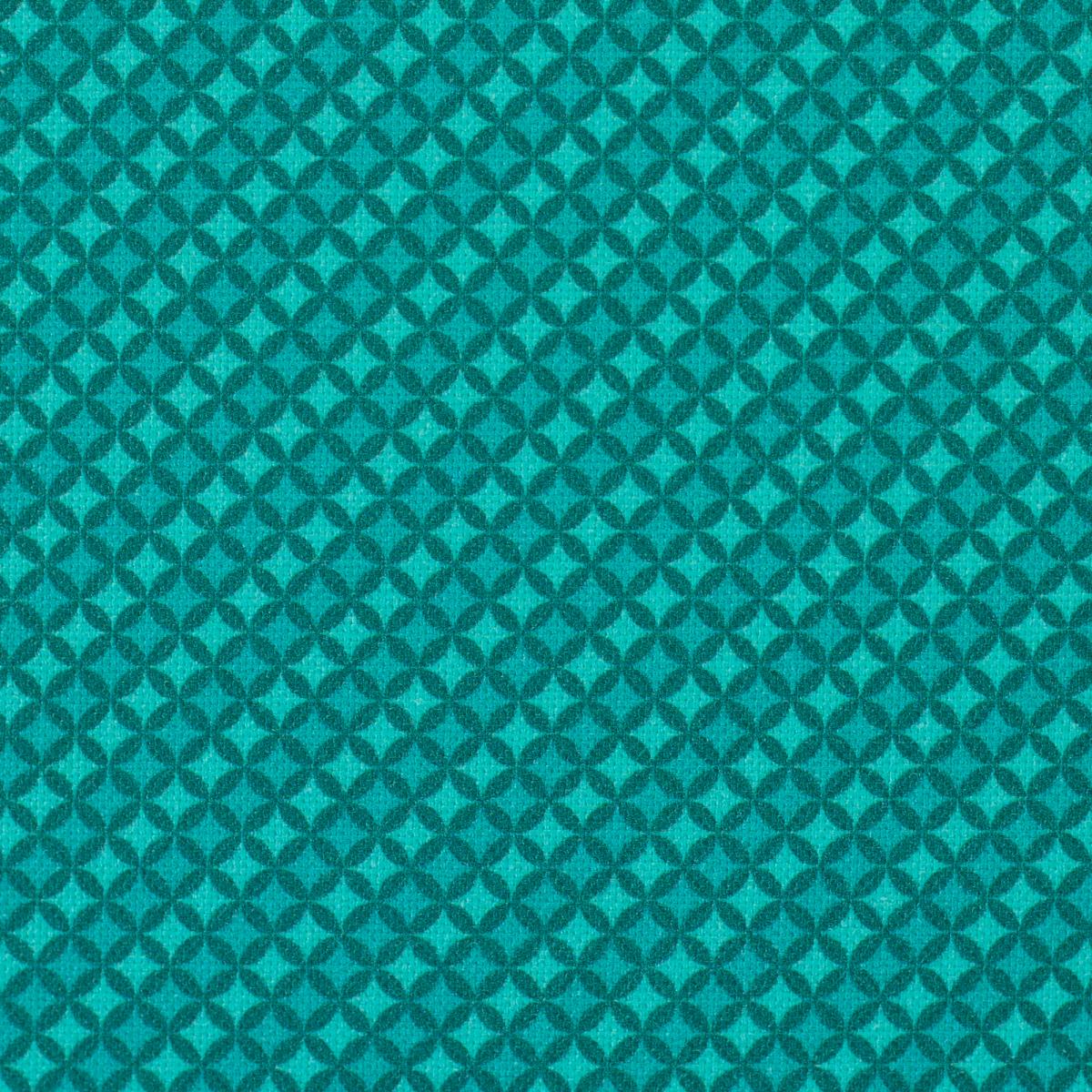 Detailaufnahme des geometrischen Canvasstoffs von Claire's Creative Forest