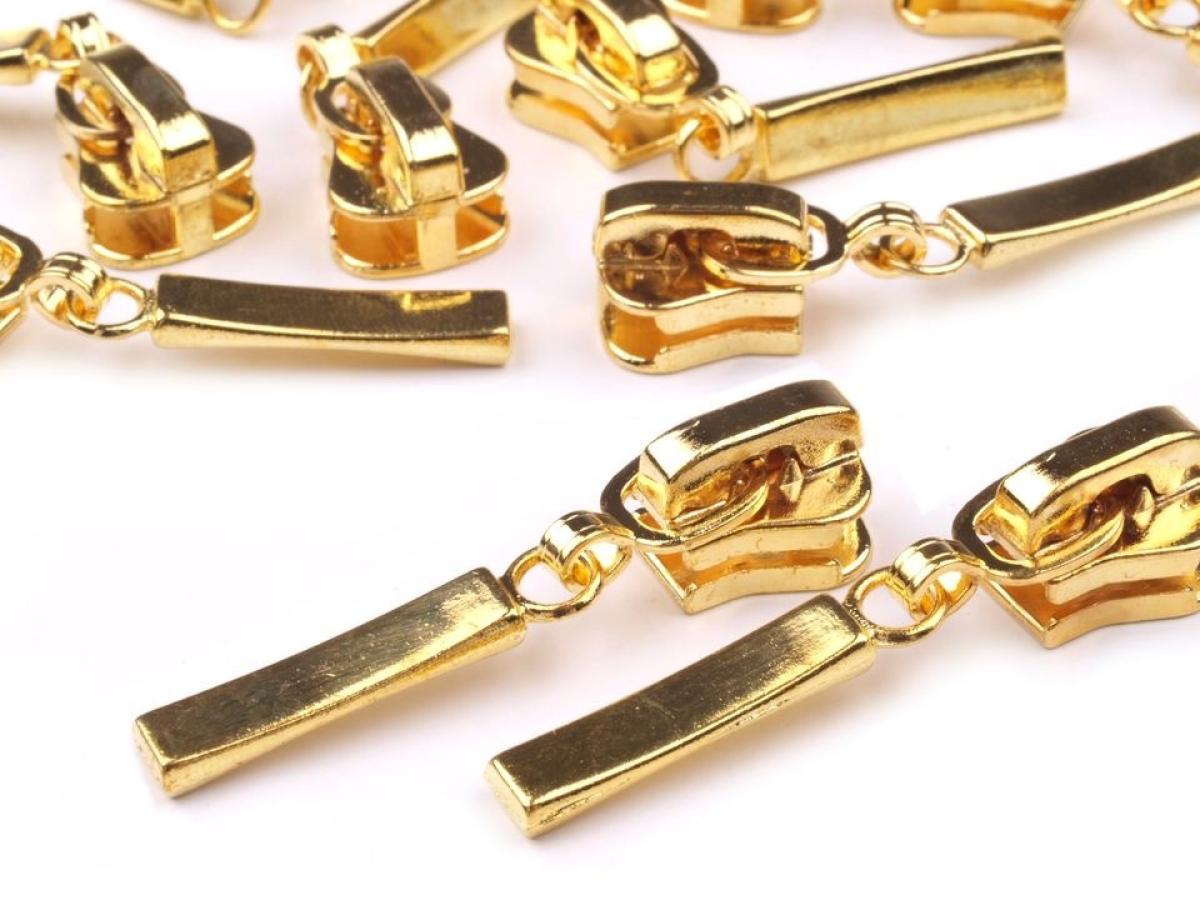 Endlosreißverschluss schwarz/gold 5mm
