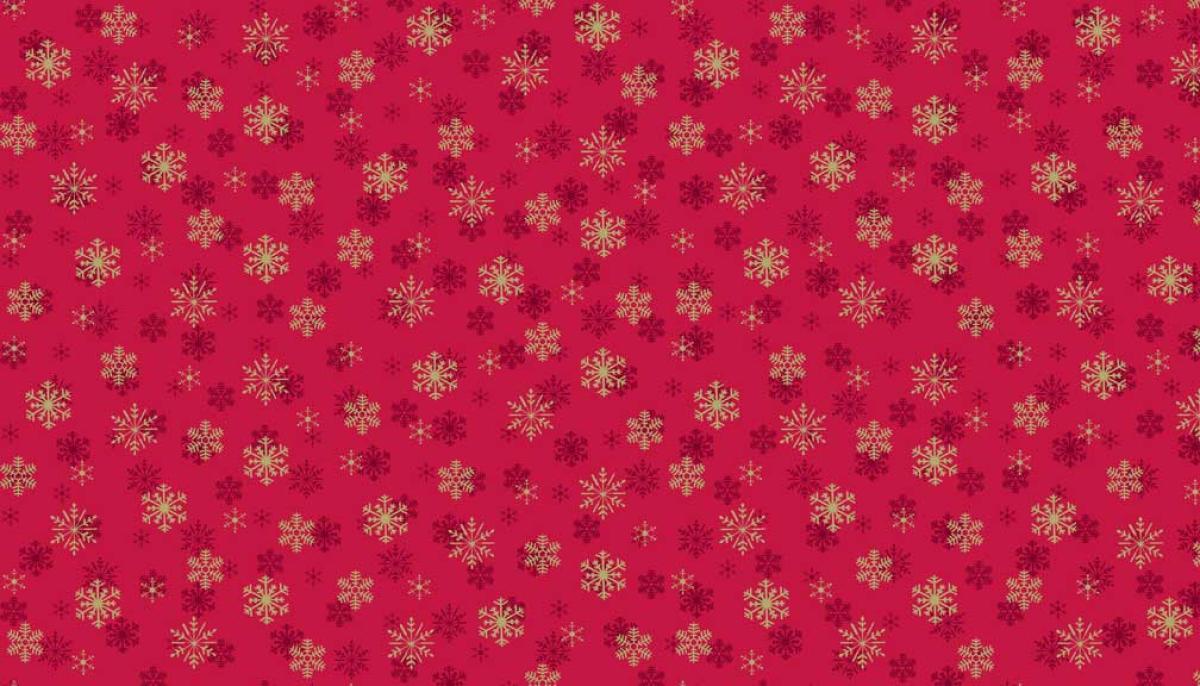 Patchworkstoff - Metallic Snowflake red 1937C - Makower UK