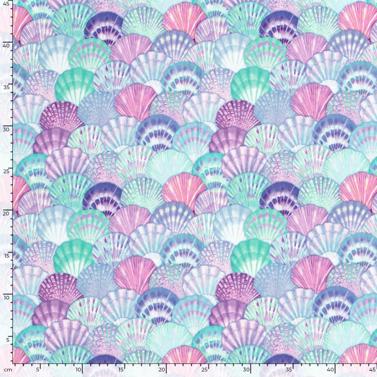 Badelycra Badestoff Muscheln mint