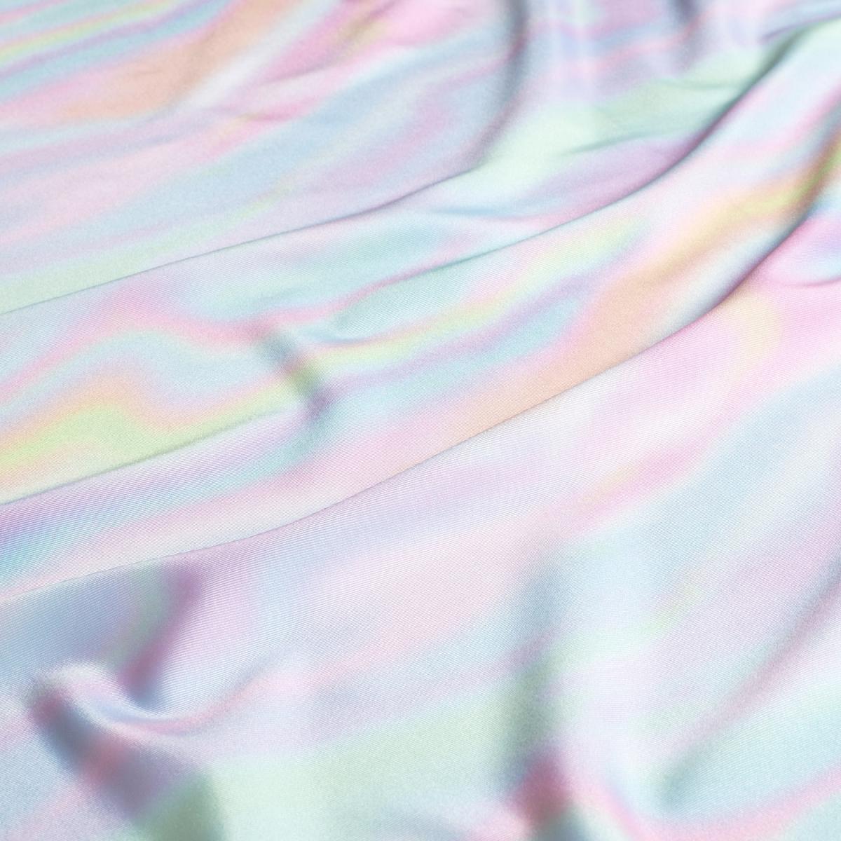 Badelycra Badestoff Regenbogen Wellen