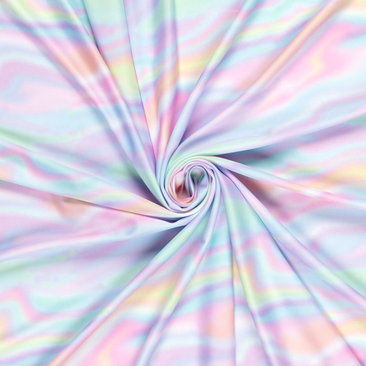 Badelycra Badestoff Regenbogen Wellen