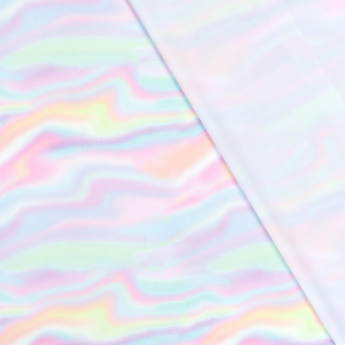 Badelycra Badestoff Regenbogen Wellen