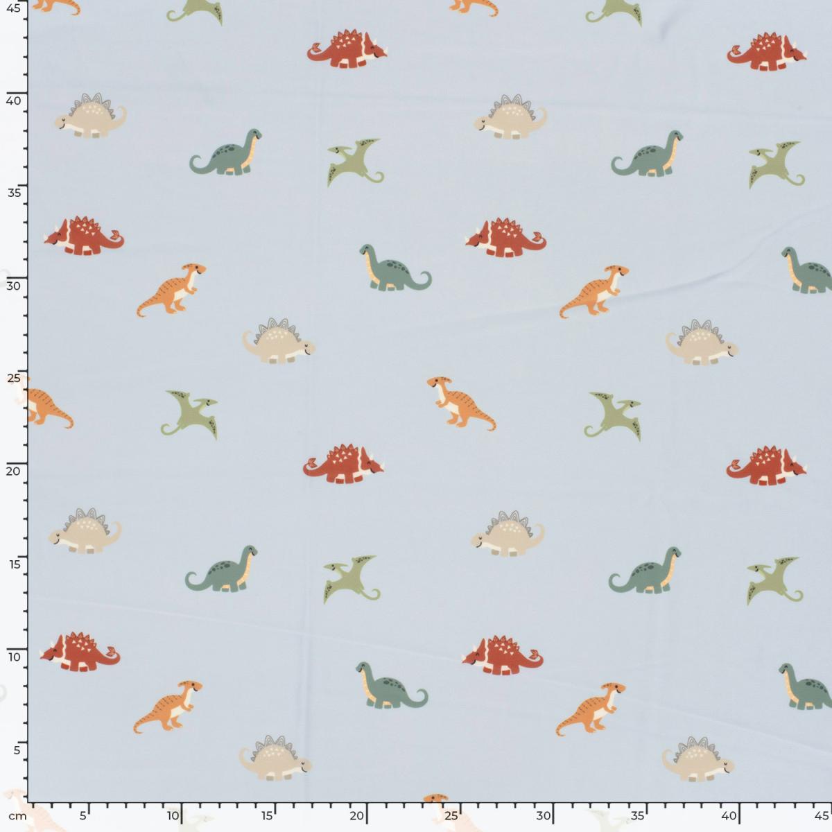 Badelycra Badestoff Dinosaurier hellblau