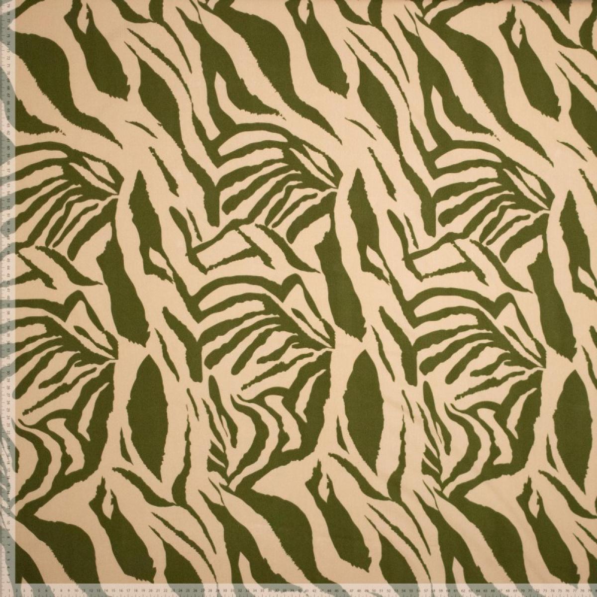 Viskose Zebra - beige oliv