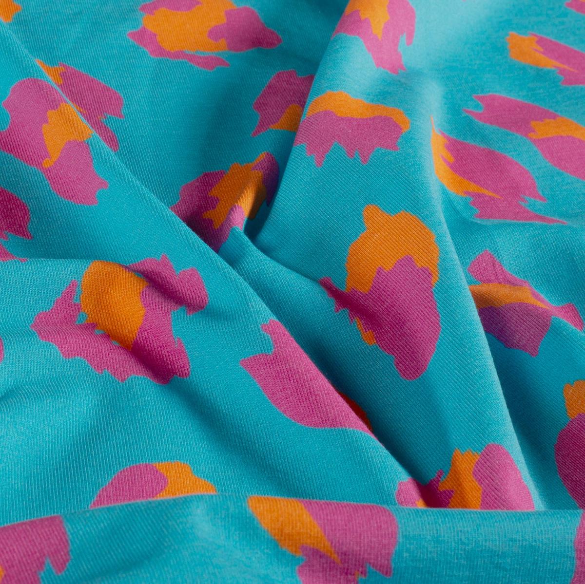 Sommersweat mit Leo Print in knalligen Farben