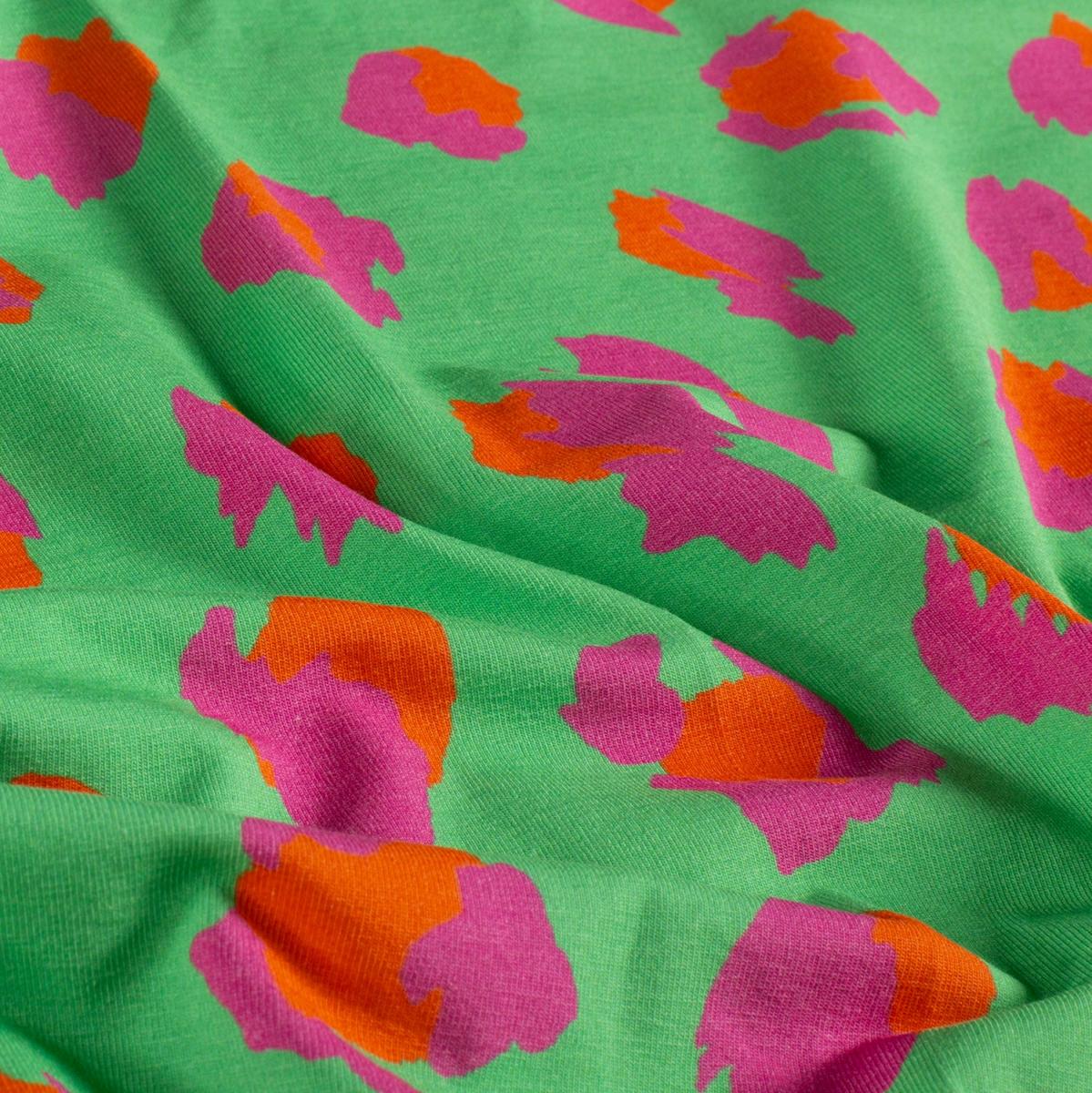 Sommersweat mit Leo Print in knalligen Farben