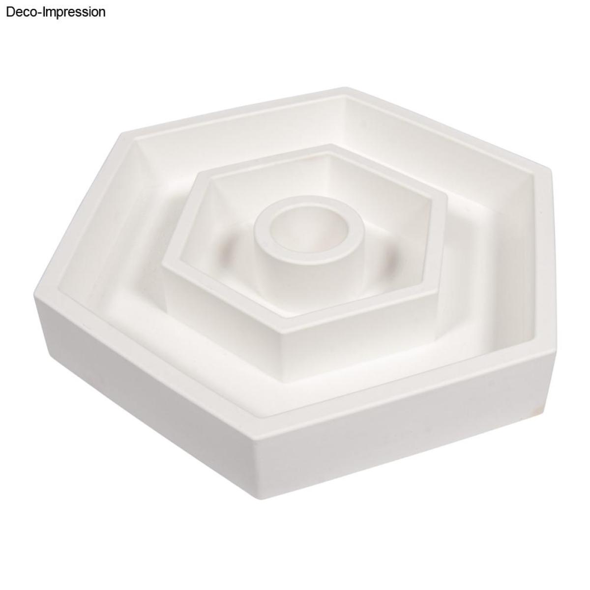 Silikon Gießform Kerzenständer Hexagon Rayher