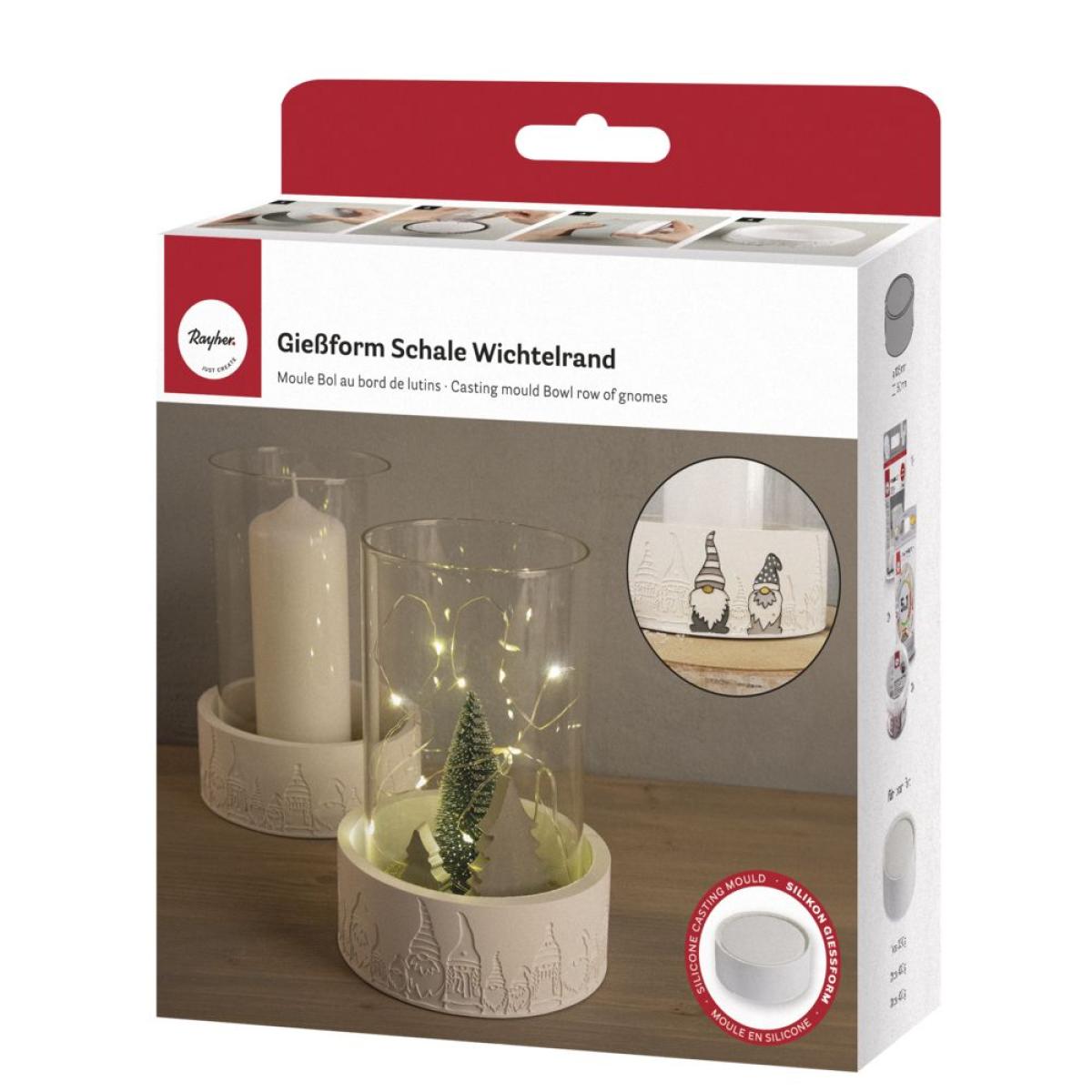 Rayher Silikon Gießform Schale Wichtelrand