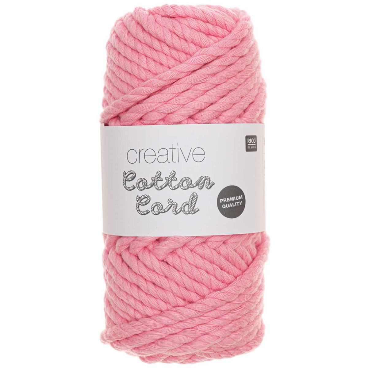 Rico Design Creative Cotton Cord Makramee-Garn 130g 25m - rosa