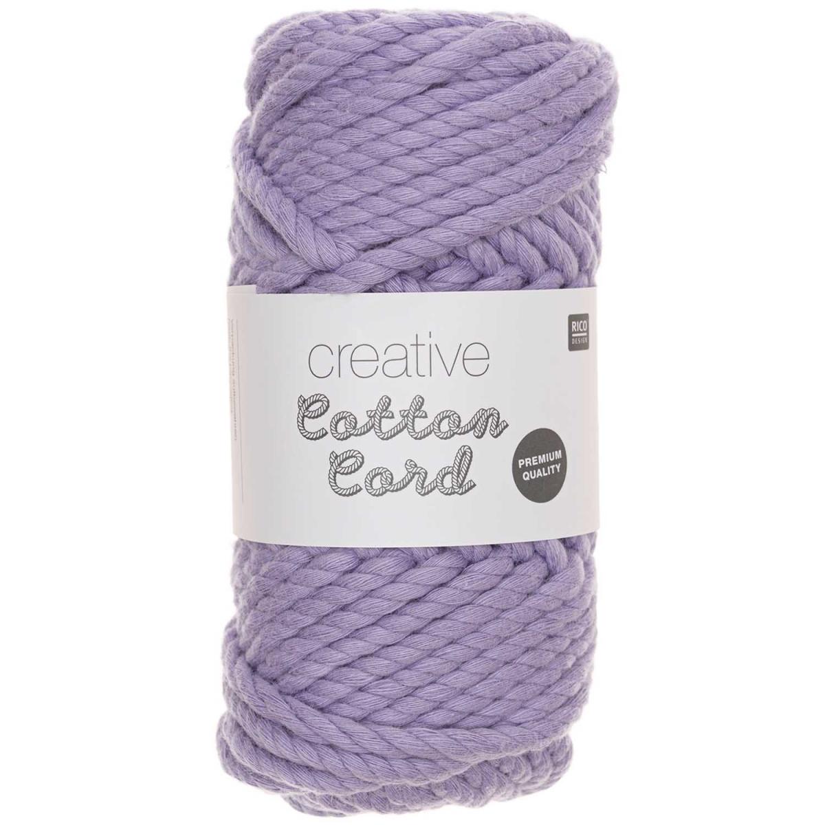 Rico Design Creative Cotton Cord Makramee-Garn 130g 25m - lila