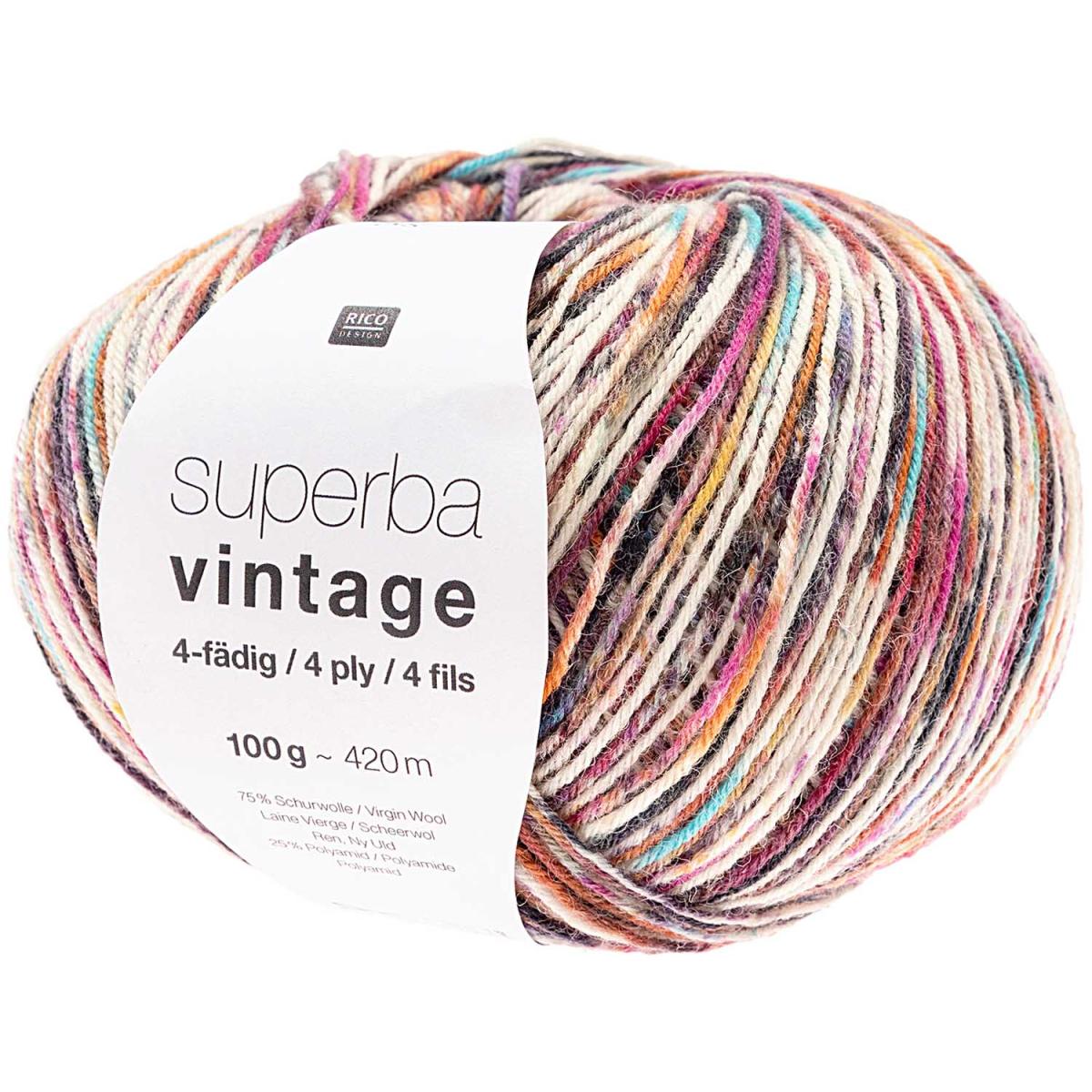 Rico Design Superba Vintage 4fädig 100g 420m multicolor