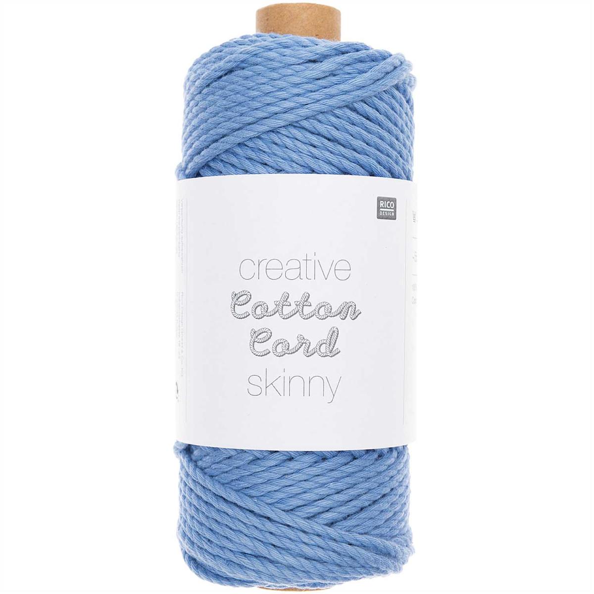Rico Design Creative Cotton Cord skinny Makramee-Garn 190g 55m blau
