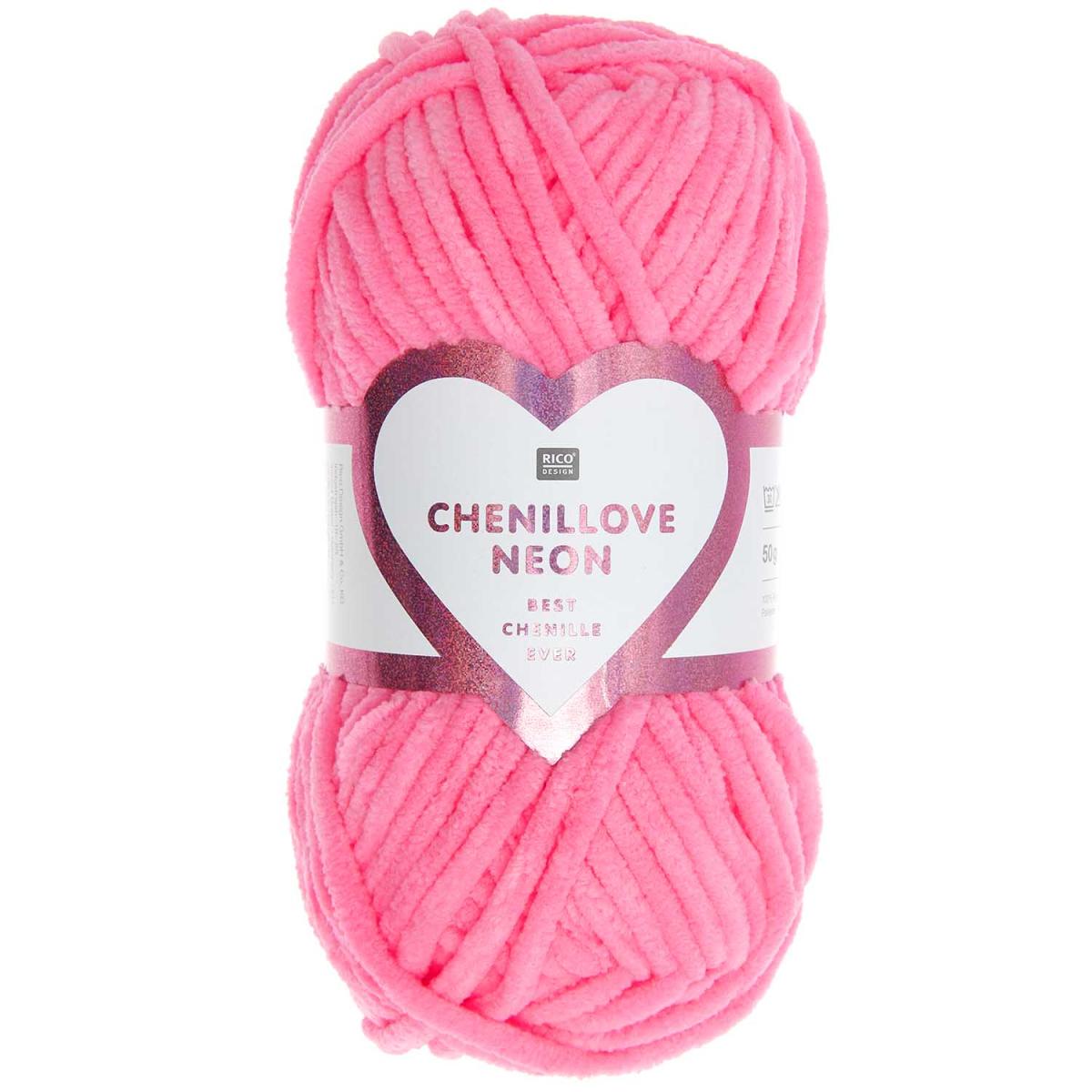 Rico Chenillove Chenillegarn neon pink