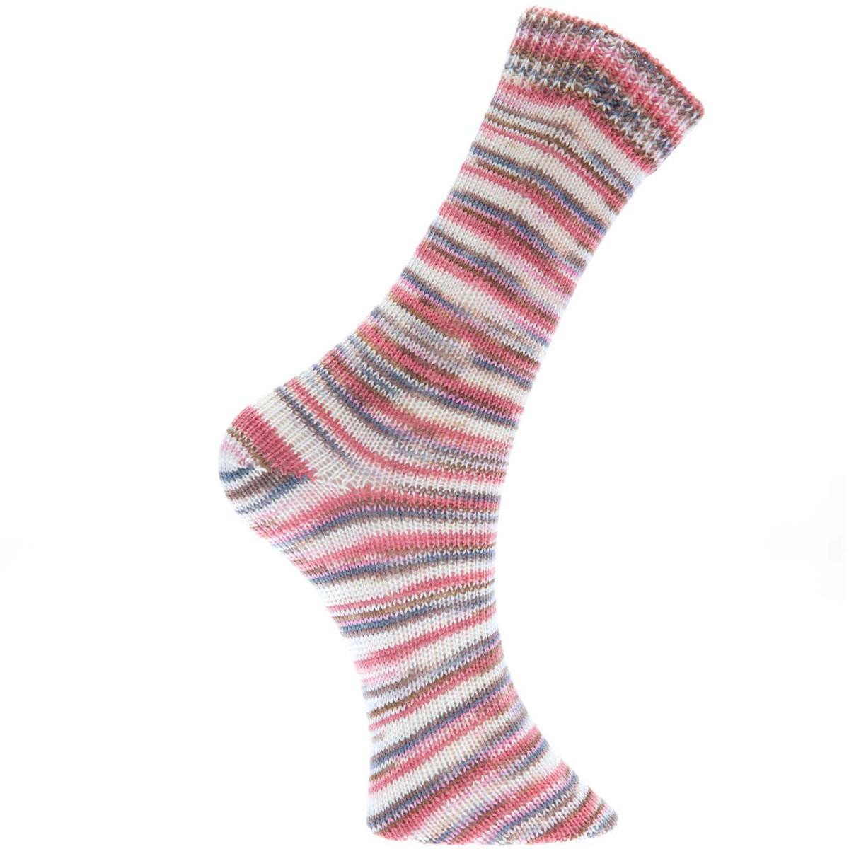 Sockenwolle Rico Design Superba Bamboo superwash 100g 420m rosa-blau