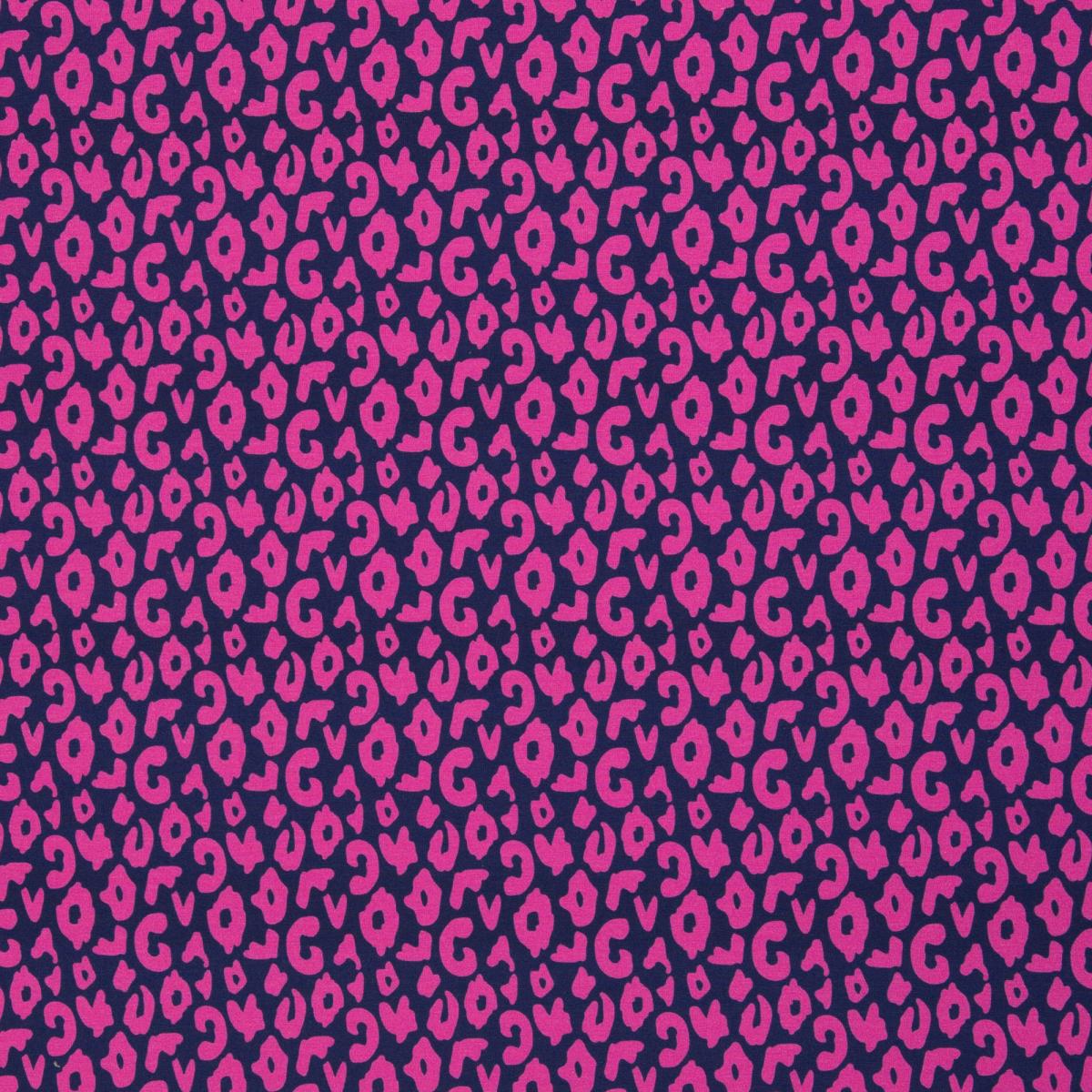 Vogelperspektive auf Jersey Stoff Leo Muster von Swafing