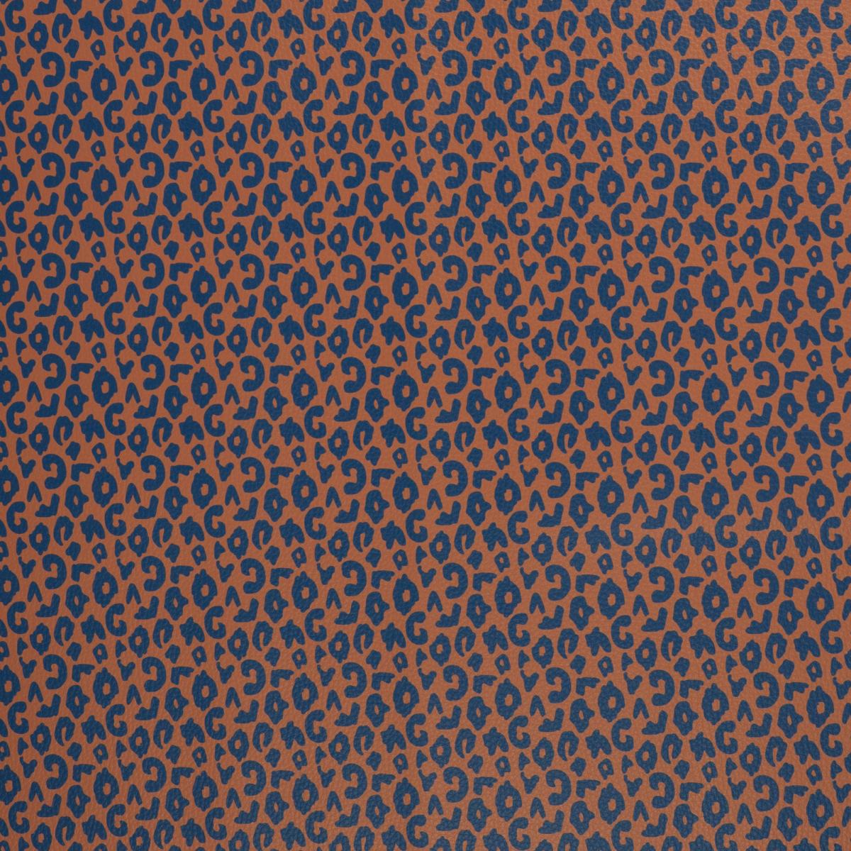 Leo Brush Wild Kunstleder Braun Blau Fläche