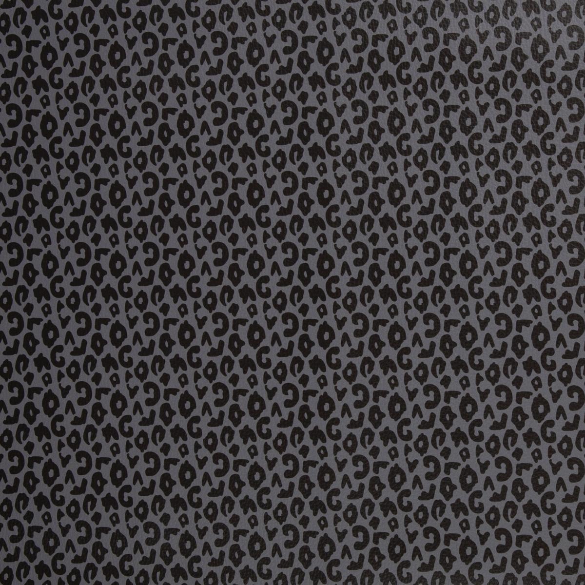 Leo Brush Wild Kunstleder Schwart Grau Fläche