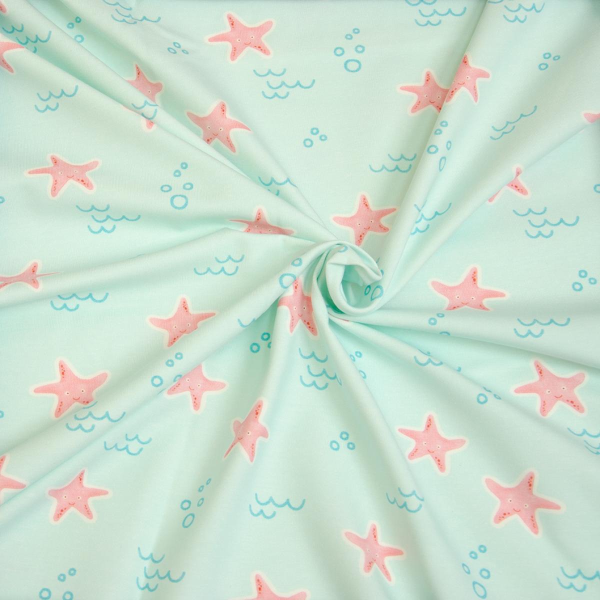 Hilco Jersey "Crabby Star" mint Seesterne