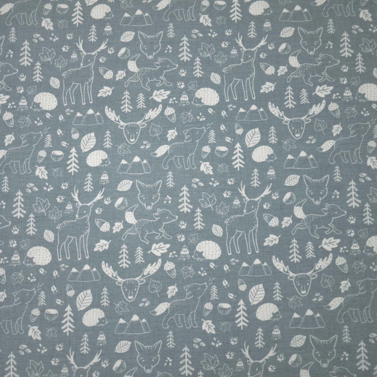 French Terry Rehe & Igel "Blue nature" - HILCO