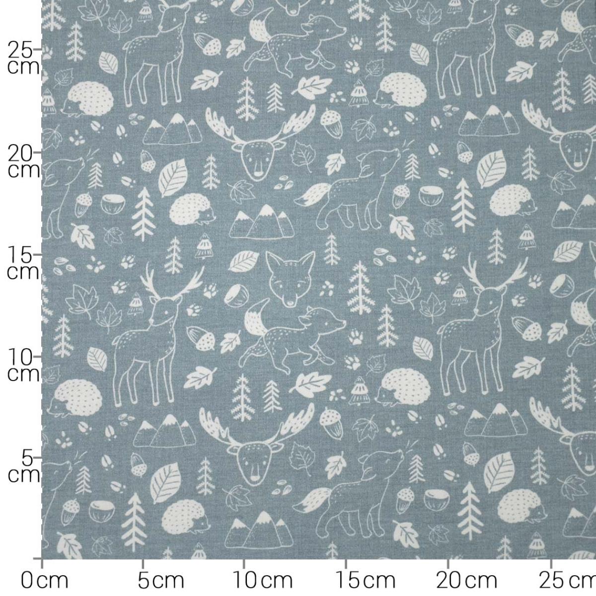 French Terry Rehe & Igel "Blue nature" - HILCO