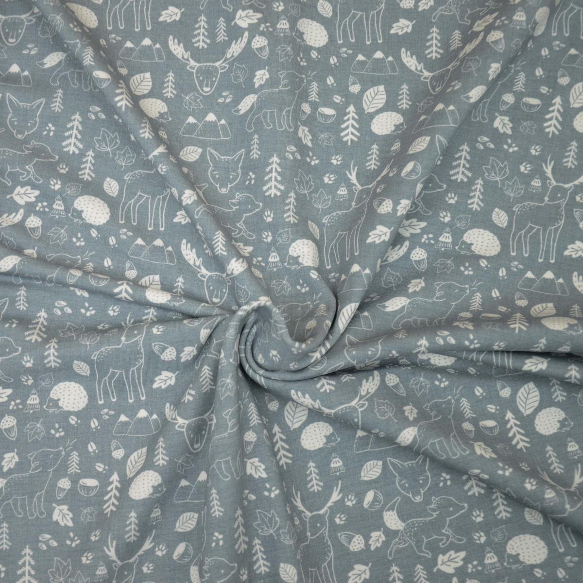 French Terry Rehe & Igel "Blue nature" - HILCO