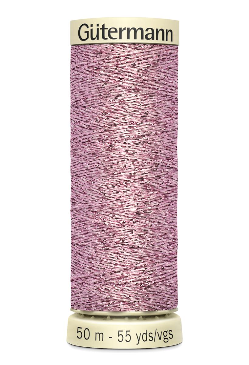 Gütermann Metallic Garn rosa 50m - Farbe 624