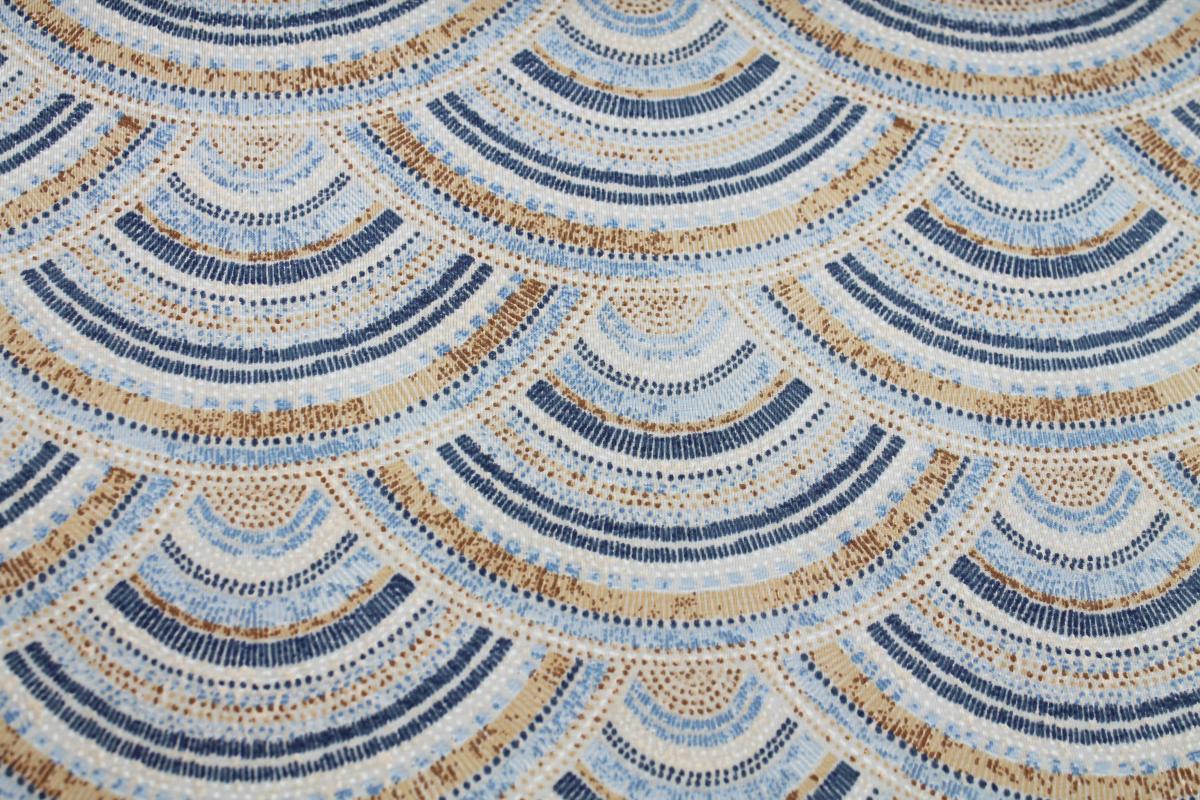 Jersey "Wellen" Ethno blau, beige
