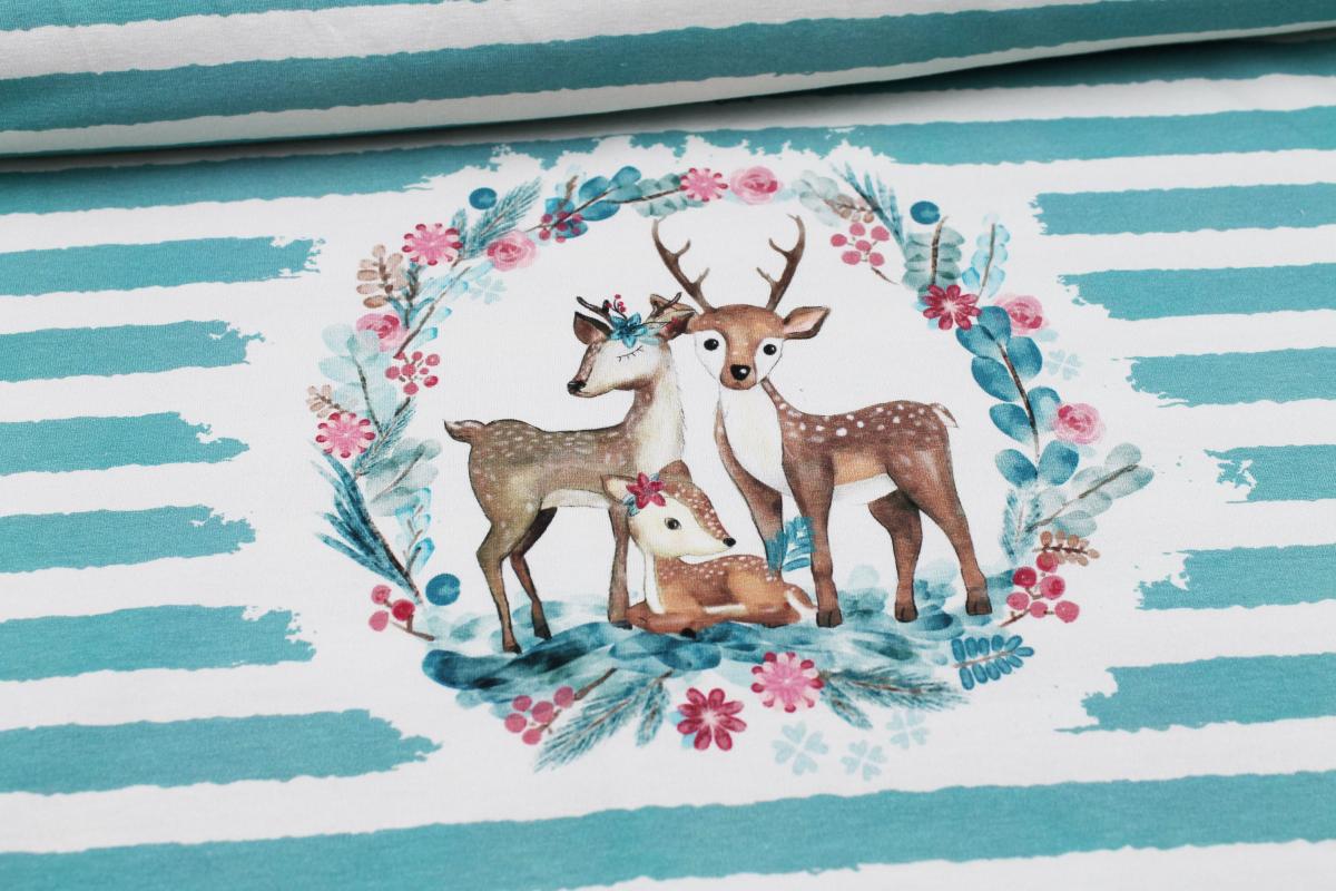 Jersey Panel "My Deer Family" - Swafing 80cm
