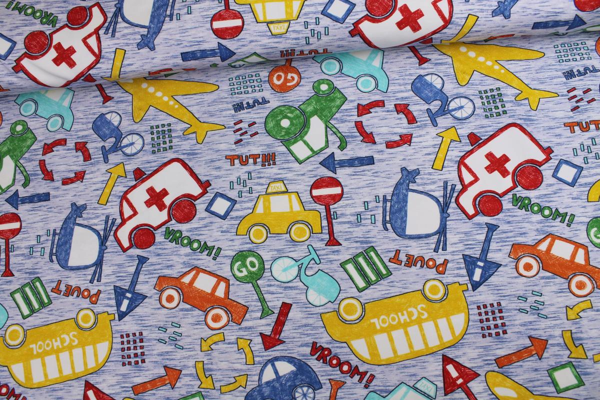 Hilco Jersey "Traffic Jam" Autos und Flugzeuge