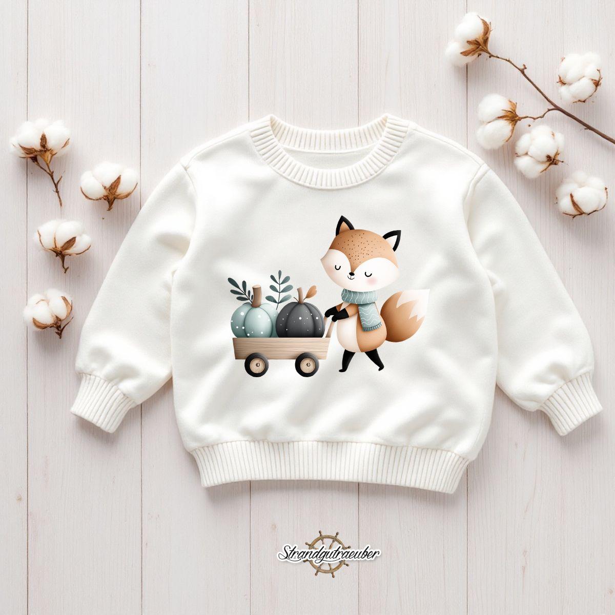 Buegelbild Fuchs mit Schubkarre I