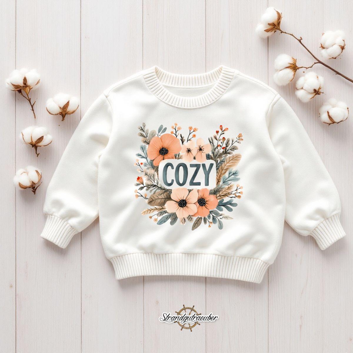 Buegelbild Cozy mit Blumen