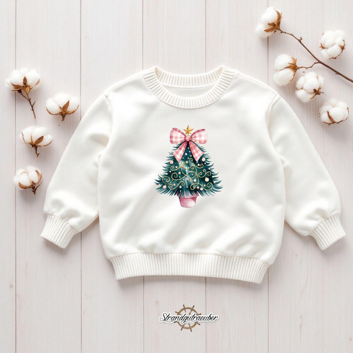 Buegelbild Tannenbaum mit Schleife