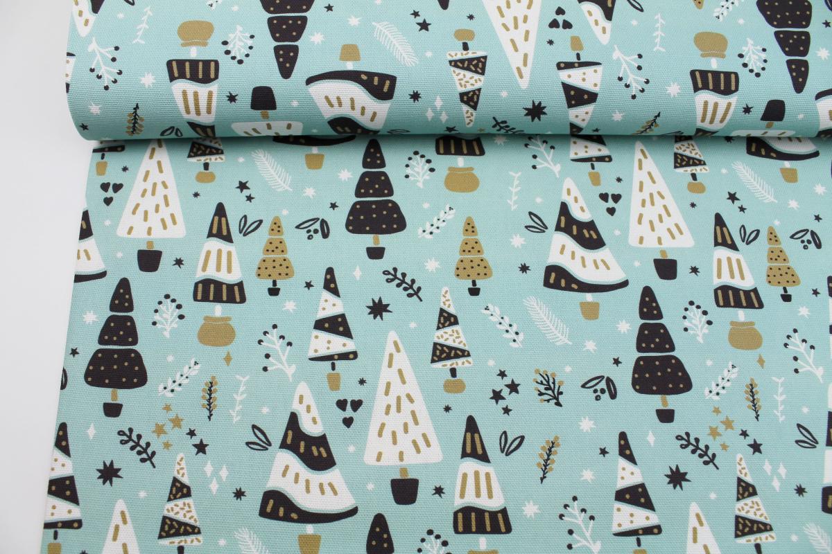 Canvas "Joyful Christmas" Tannenbäume mint, Weihnachten Swafing