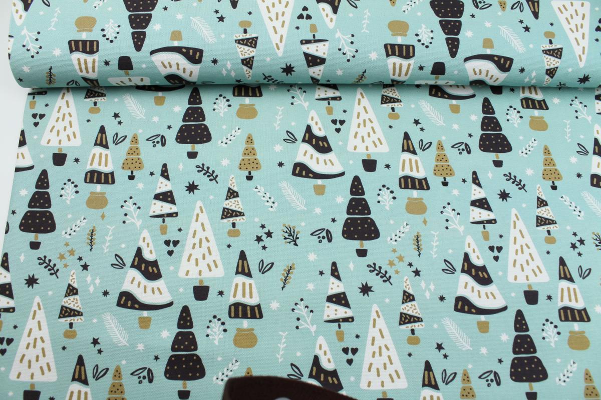 Canvas "Joyful Christmas" Tannenbäume mint, Weihnachten Swafing