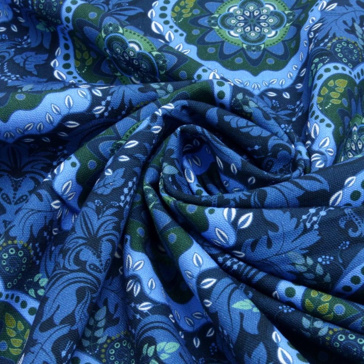 Canvas Stoff Mandala für Taschen und Deko