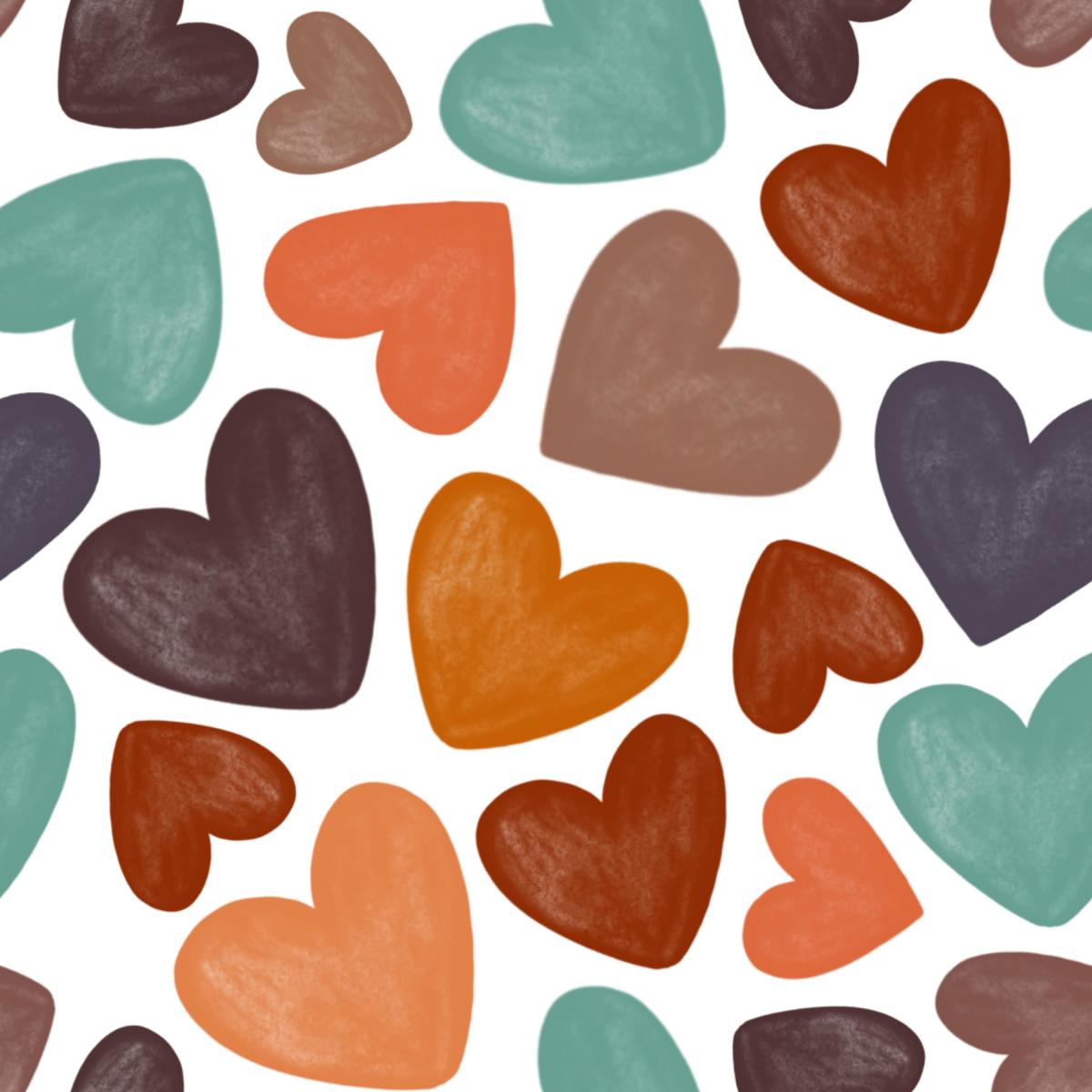 Bunte Herzen II - Bio Jersey / Bio French Terry - Vorbestellung!!!