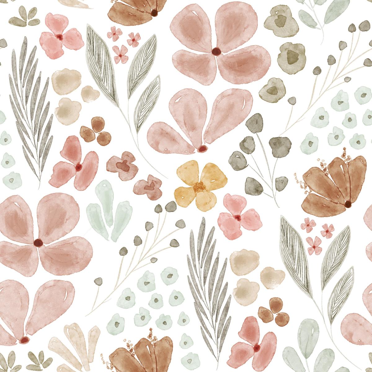 Blümchen pastell - Bio Jersey / Bio French Terry - Vorbestellung!!!